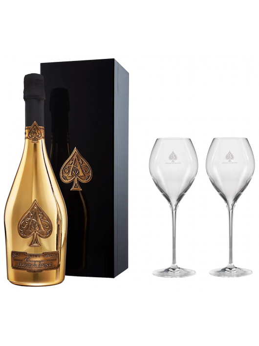 ARMAND DE BRIGNAC Set 2 gläser 28.5 cl & Giftbox Ace of Spades Brut Gold - 75 cl
