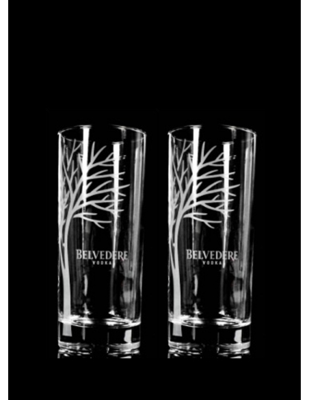 Belvedere Vodka Set 2 verres Mini Shot & 1 bouteille Pure - 40% - 70 cl