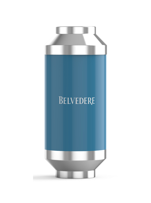 Belvedere Vodka Set 2 Medium Ice Bucket & 6 Spritz Glasses & 2 bottles Pure & 2 Mini Shaker - 40% - 2 x 70 CL