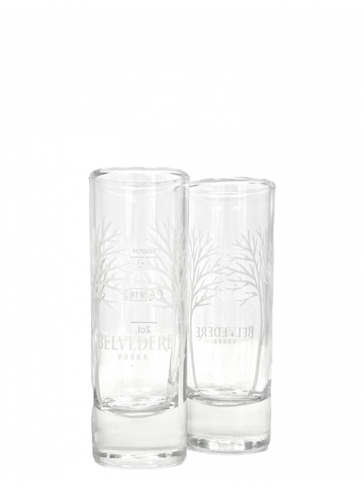 Belvedere Vodka Set 2 verres Mini Shot & 1 bouteille Pure - 40% - 70 cl