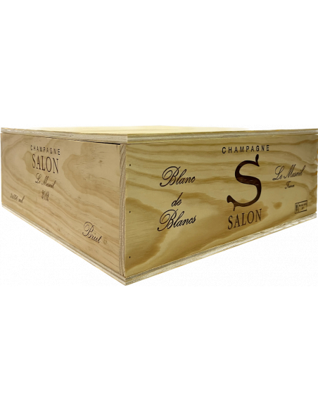SALON Wooden Case 3 bottles Le Mesnil Blanc de blancs Vintage 2012 - 3 x 75 cl