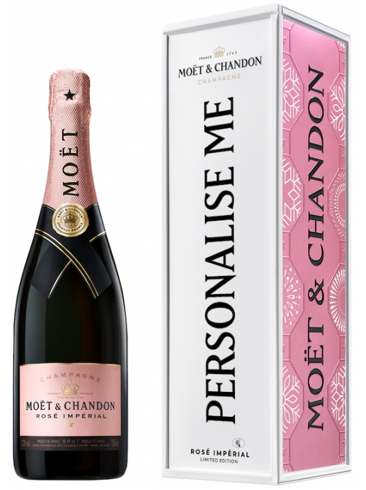 Moët & Chandon Rosé Impérial Giftbox Métal Personnalisable - 75 CL
