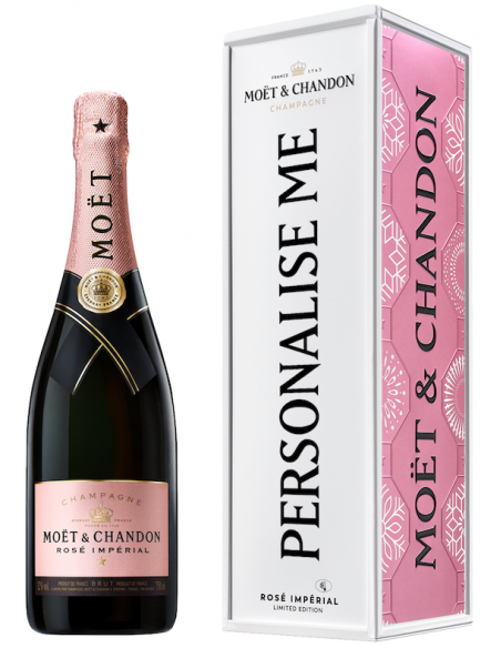 Moët & Chandon Rosé Impérial Giftbox Métal Personnalisable - 75 CL