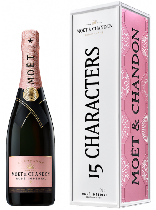 Moët & Chandon Rosé Impérial Giftbox Métal Personnalisable - 75 CL
