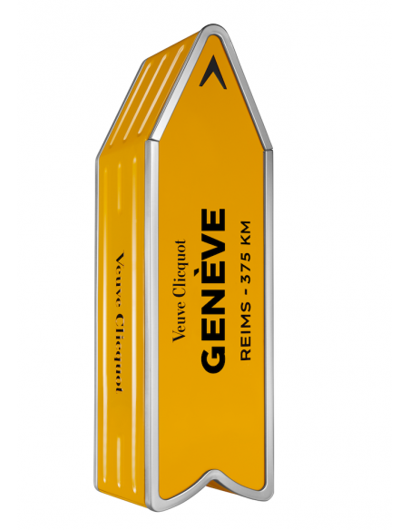 Veuve Clicquot ARROW "GENÈVE" Metal GIFTBOX Brut Carte Jaune - 75 cl