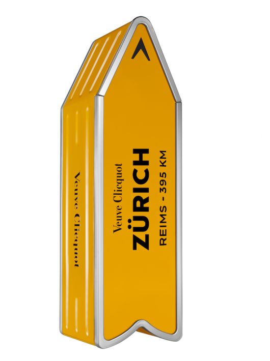 Veuve Clicquot ARROW "ZÜRICH" Metal GIFTBOX Brut Carte Jaune - 75 cl