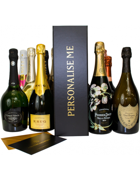 Misterchampagne.ch Coffret carton Noir personnalisé 20 lettres GOLD - 75 cl
