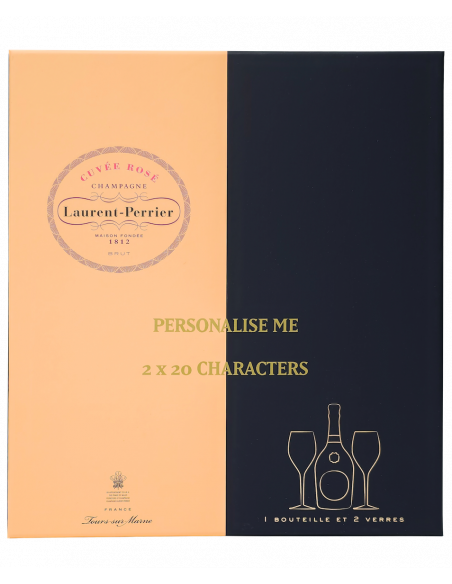 Laurent-Perrier individuell gestaltbare Geschenkbox Cuvée rosé & 2 Gläser Limited Edition