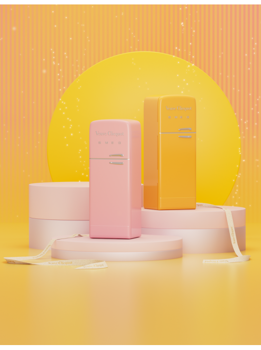 Veuve Clicquot DUO Pack Metallkoffer SMEG Rosé & brut - 2 x 75 cl