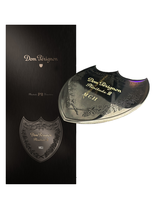 Dom Pérignon Individuelles Metallschild für P2 Giftbox - maximal 3 Buchstaben