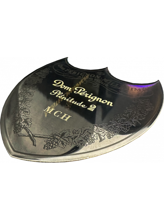Dom Pérignon Individuelles Metallschild für P2 Giftbox - maximal 3 Buchstaben