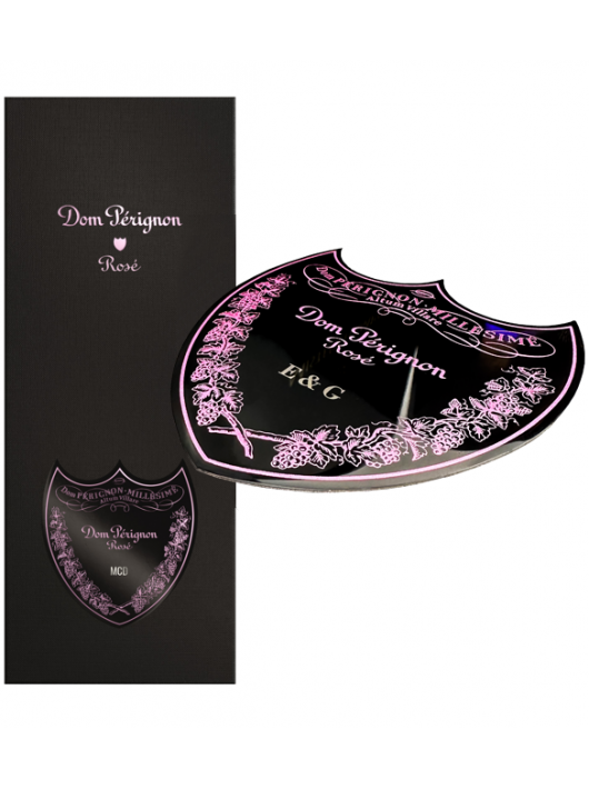Dom Pérignon Bouclier en métal personnalisé pour coffret Rosé - 3 lettres maximum