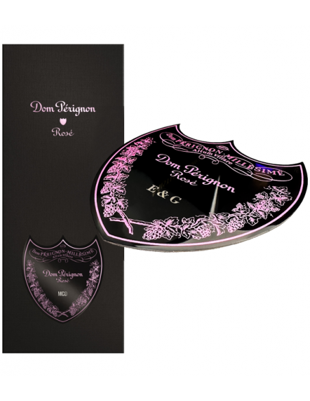 Dom Pérignon Bouclier en métal personnalisé pour coffret Rosé - 3 lettres maximum