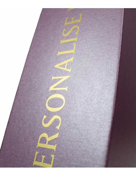 Misterchampagne.ch Giftbox RUBY Karton, 20 Buchstaben GOLD Personalisiert - 75 cl