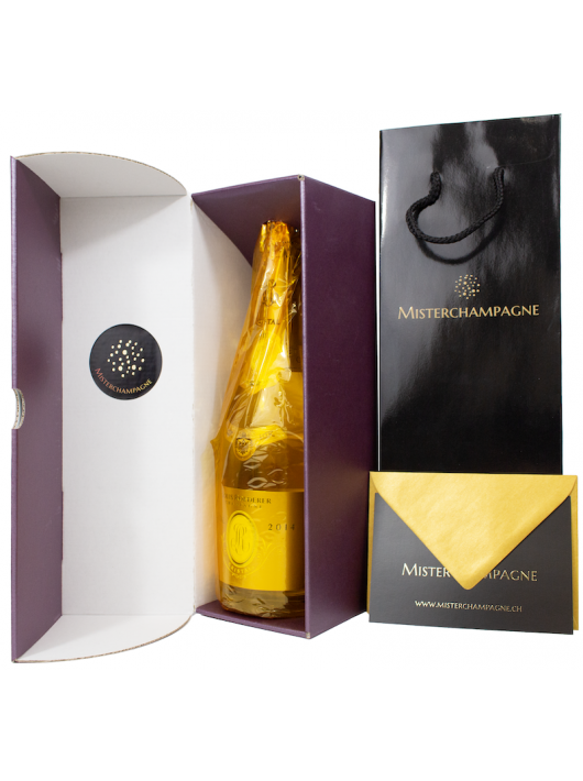 Misterchampagne.ch Giftbox RUBY Karton, 20 Buchstaben GOLD Personalisiert - 75 cl