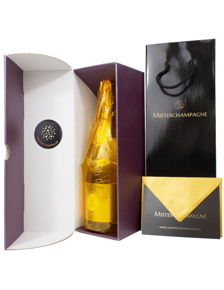 Misterchampagne.ch Giftbox RUBY cardboard, 20 letters GOLD Personalised - 75 cl