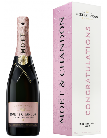 Moët & Chandon Rosé Impérial "CONGRATULATIONS" Giftbox - 75 CL