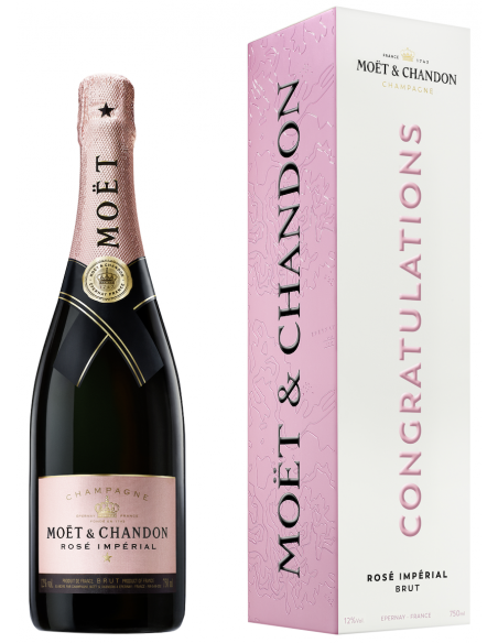 Moët & Chandon Rosé Impérial "CONGRATULATIONS" Giftbox - 75 CL