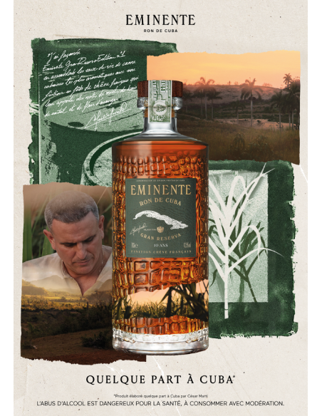 RUM EMINENTE DE CUBA GRAN RESERVA 10 YEARS - 43.5% - 70 CL