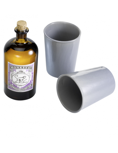 GIN MONKEY 47 Coffret 2 tasses en argiles & Dry GIN - 47% - 50 CL