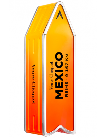 Veuve Clicquot Personalised "ARROW ORANGE" Metal Giftbox Yellow Label Brut - 75 cl