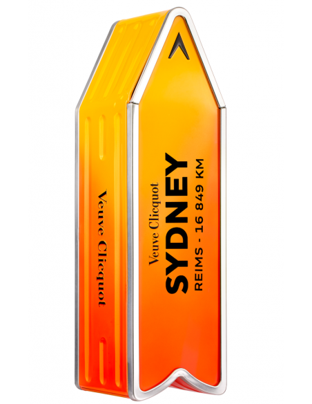 Veuve Clicquot Personalised "ARROW ORANGE" Metal Giftbox Yellow Label Brut - 75 cl