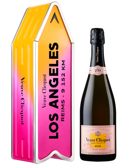 Veuve Clicquot Personalised "ARROW PINK" metal & Champagne Rosé - 75 cl