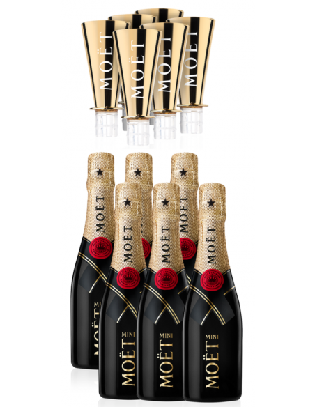 Moët & Chandon Giftbox 6 Mini Flûtes & 6 Mini Moët - 6 x 20 CL