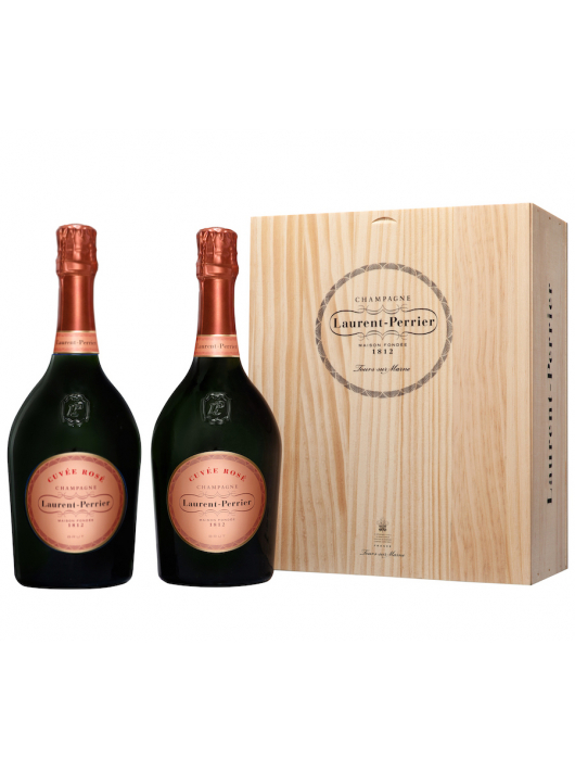 Laurent-Perrier Holzkiste Duo Cuvée rosé - 2 x 75 cl