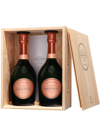 Laurent-Perrier Holzkiste Duo Cuvée rosé - 2 x 75 cl