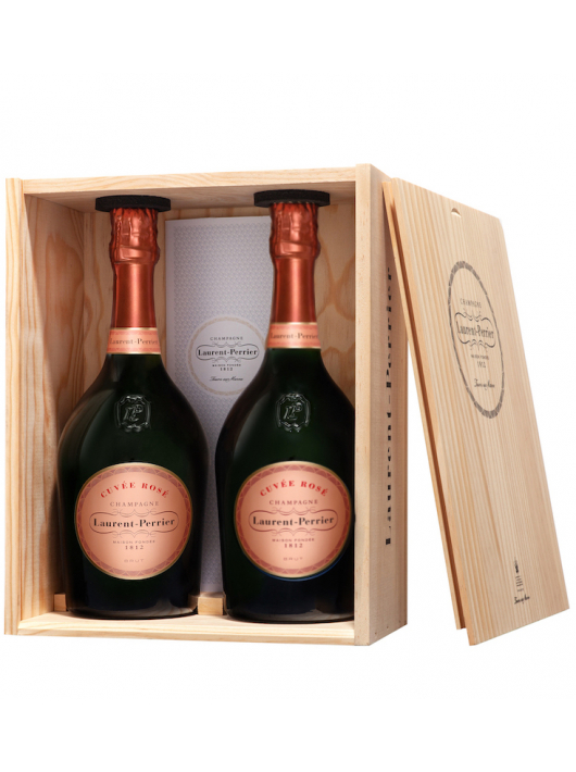 Laurent-Perrier Coffret Bois Duo Cuvée rosé - 2 x 75 cl
