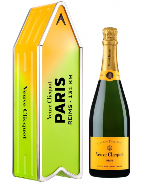 Veuve Clicquot Personalised "ARROW GREEN" Metal Giftbox Yellow Label Brut - 75 cl