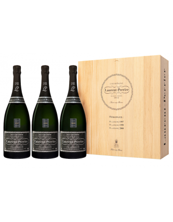 Laurent-Perrier Holzkiste mit 3 MAGNUM BRUT 1997, 1999 und 2000 - 3 x 150 cl 2