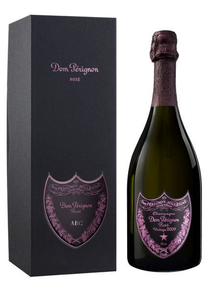 Dom Pérignon Vintage 2009 Rosé Personalisierte Giftbox mit Gravur auf Metallschild - 75 cl