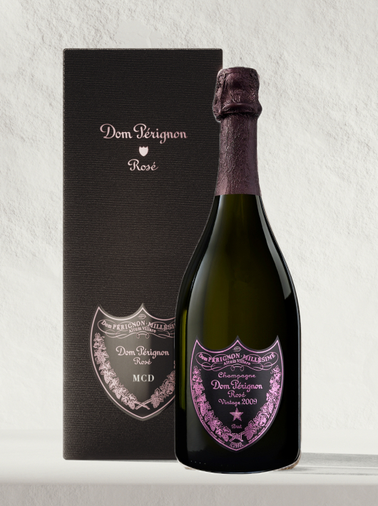 Dom Pérignon Vintage 2009 Rosé Giftbox personnalisé avec gravure sur bouclier en métal - 75 cl