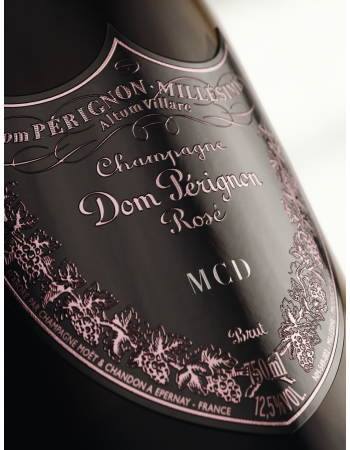 Dom Pérignon Bouclier en métal personnalisé pour bouteille - 3 lettres maximum