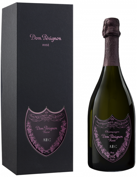 Dom Pérignon Vintage 2009 Rosé Giftbox & Personalised bottle with engraving on metal shield - 75 cl