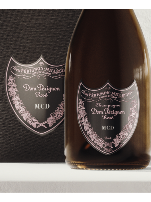 Dom Pérignon Vintage 2009 Rosé Giftbox & personalisierte Flasche mit Gravur auf Metallschild - 75 cl