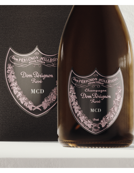 Dom Pérignon Vintage 2009 Rosé Giftbox & personalisierte Flasche mit Gravur auf Metallschild - 75 cl