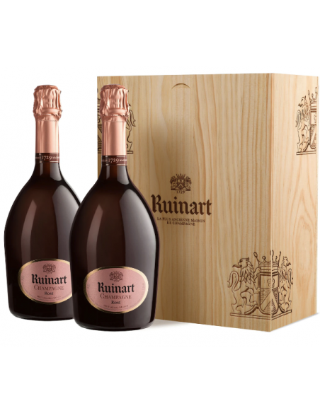 Ruinart WOODEN BOX DUO Rosé - 2 x 75 cl