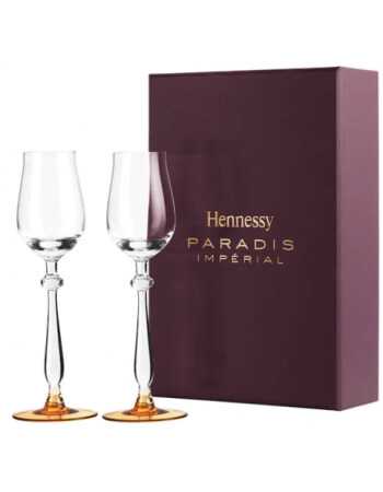 Cognac Hennessy Box mit 2 Cognac-Gläsern
