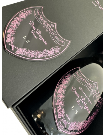Dom Pérignon Vintage 2009 Rosé Giftbox & Personalised bottle with engraving on metal shield - 75 cl 2
