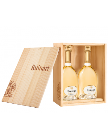 Ruinart WOODEN BOX DUO Blanc de blancs - 2 x 75 cl