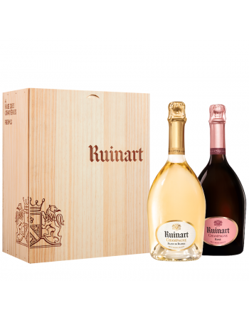 Ruinart WOODEN BOX DUO BOTTLES Rosé & Blanc de blancs - 75 cl 2
