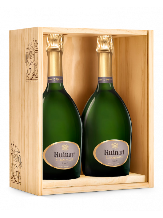 Ruinart WOODEN BOX DUO "R" Brut - 2 x 75 cl