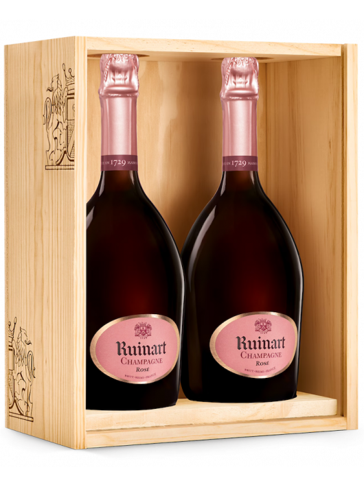 Ruinart CAISSE BOIS DUO Rosé - 2 x 75 cl