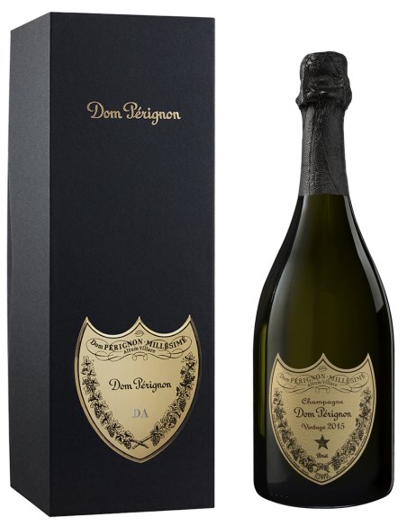 Dom Pérignon 2015 Giftbox personnalisé avec gravure sur bouclier en métal - 75 cl