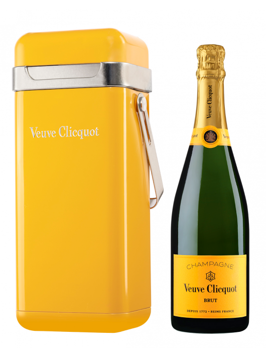 Veuve Clicquot Metal Cooler Giftbox Yellow card brut - 75 cl