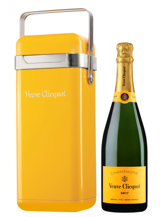 Veuve Clicquot Metal Cooler Giftbox Yellow card brut - 75 cl