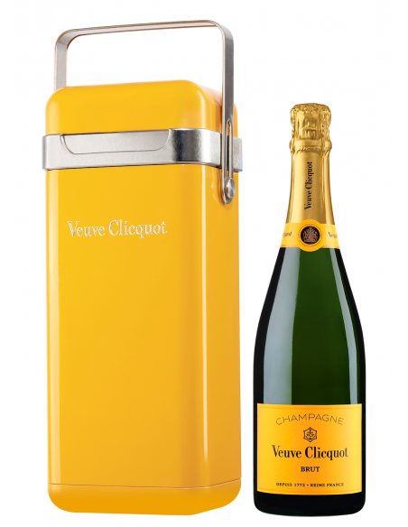 Veuve Clicquot Metal Cooler Giftbox Yellow card brut - 75 cl